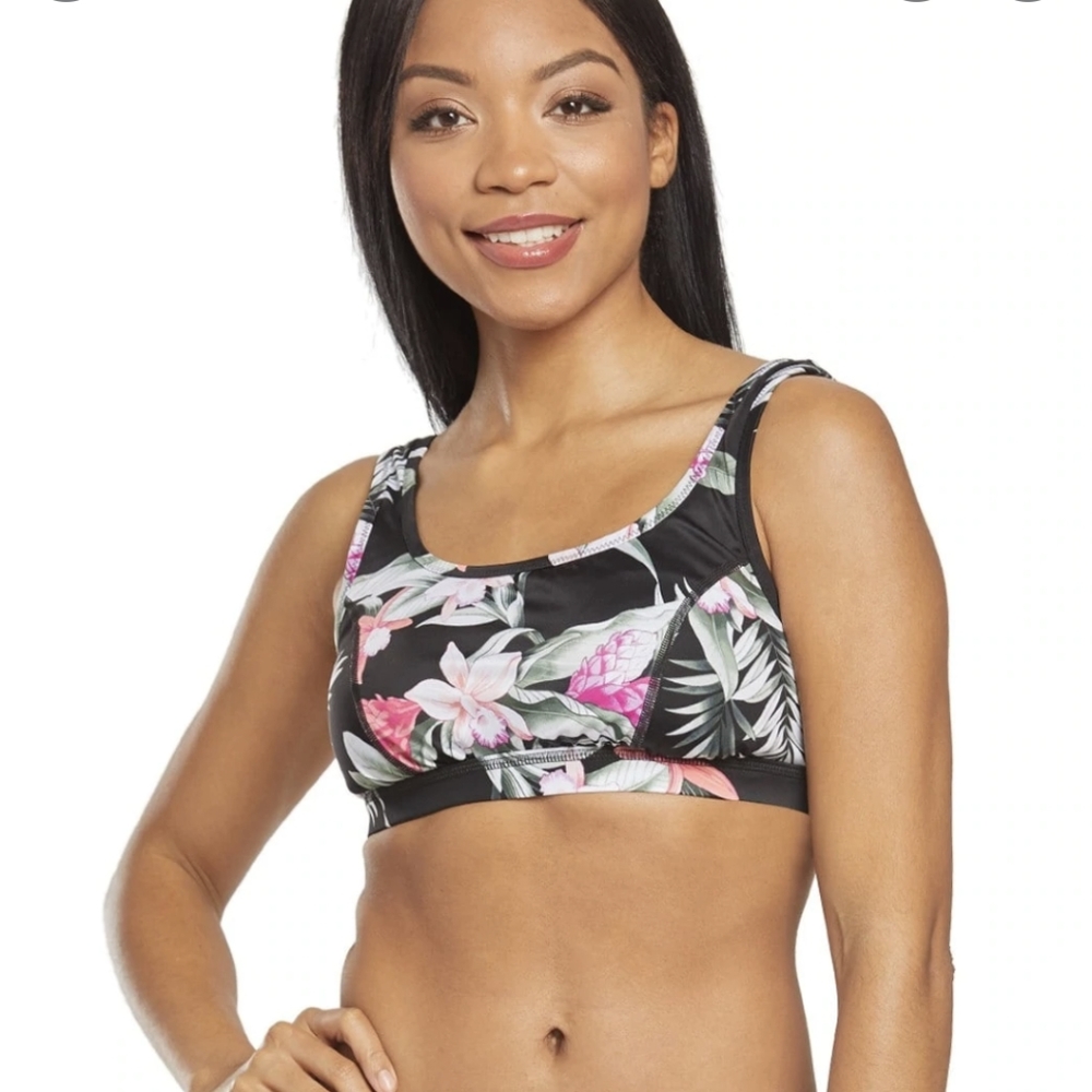 Tommy Bahama gingerflower scoop neck swim top